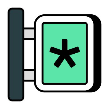 Tıbbi panonun bir simge tasarımı