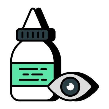 An icon design of eye drops