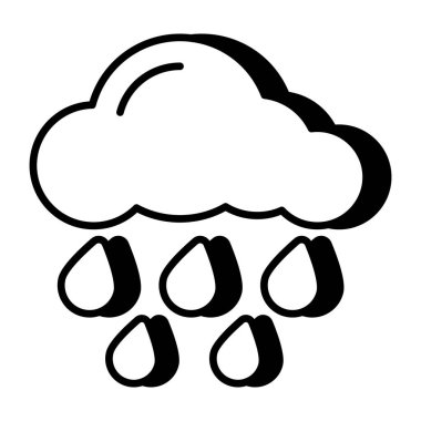 Kusursuz dizayn edilmiş yağmur ikonu