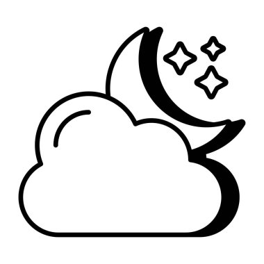 Bulutlu gecenin simge tasarımı 