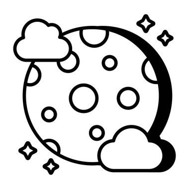 Bulutlu gecenin simge tasarımı 