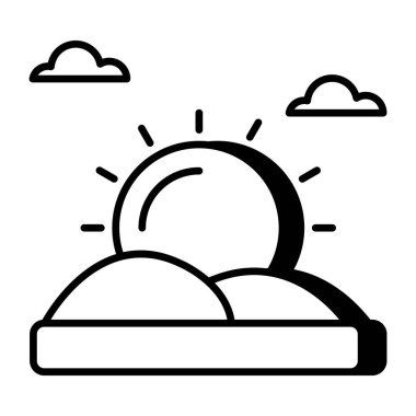 Günbatımının mükemmel tasarım simgesi 