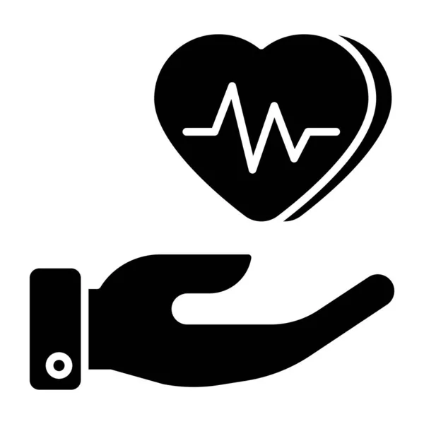 Modern Design Icon Heart Care — Vetor de Stock