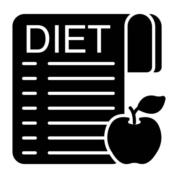 Konceptuell Platt Design Ikon Diet Diagram — Stock vektor