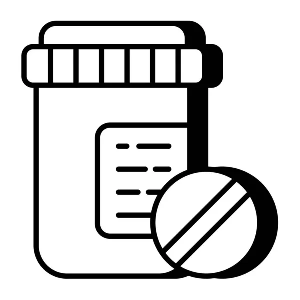Ikon Rancangan Unik Dari Botol Narkoba - Stok Vektor