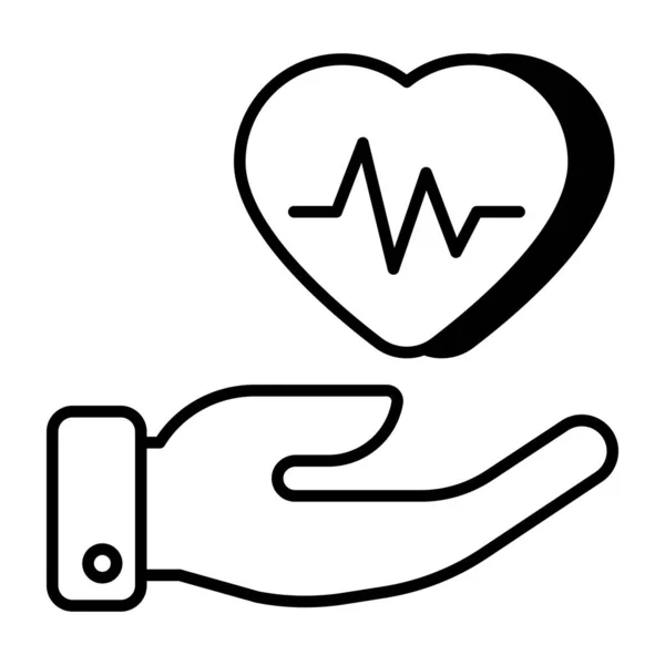 心脏护理的现代设计图标 — 图库矢量图片