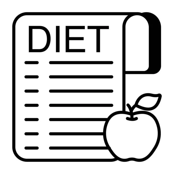 다이어트 차트의 콘셉트 디자인 아이콘 — 스톡 벡터