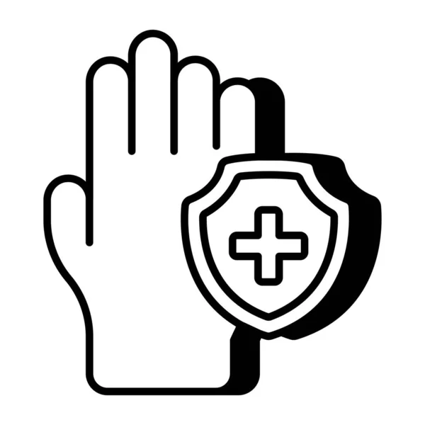 Креативный Дизайн Иконы Безопасной Руки — стоковый вектор