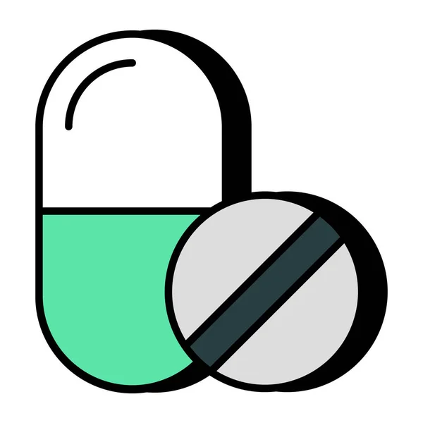 錠剤の現代的なデザインのアイコン — ストックベクタ
