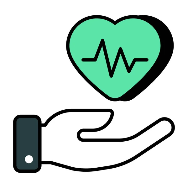 心脏护理的现代设计图标 — 图库矢量图片