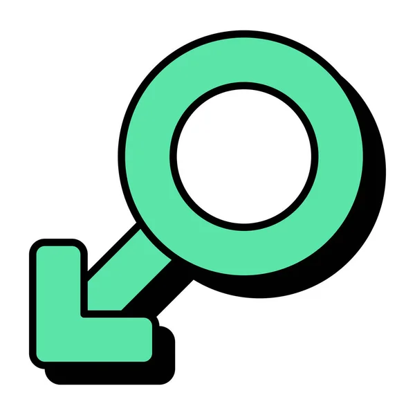 Editable Design Icon Male Symbol — Stock Vector