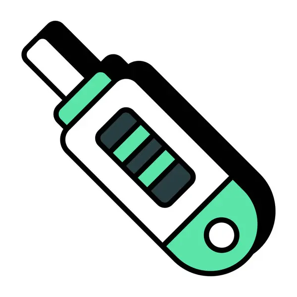 Editable Design Icon Digital Thermometer — Stockvector