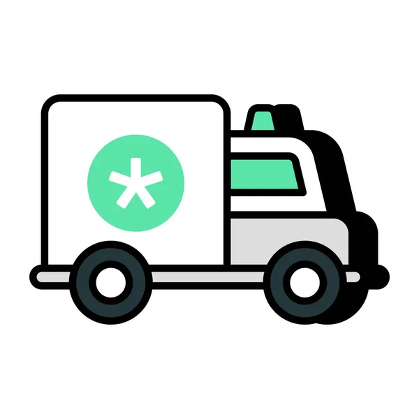 Projeto Vetorial Ambulância Veículo Emergência Médica — Vetor de Stock