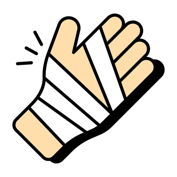 Creative Download Icon Hand Bandage — Stock Vector