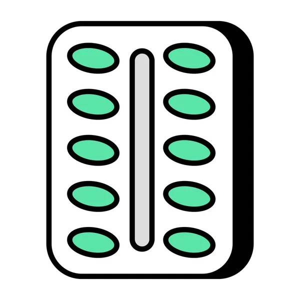 Editable Design Icon Pills Strip — Διανυσματικό Αρχείο