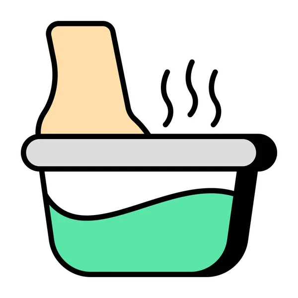 Icono Diseño Editable Spa Pie — Vector de stock
