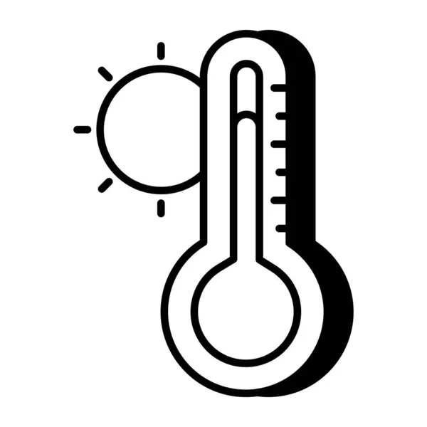 Modern Design Ikon Varm Temperatur — Stock vektor