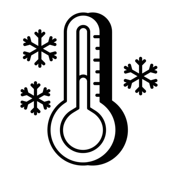 Ícone Design Moderno Temperatura Fria — Vetor de Stock