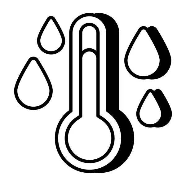 Сучасний Іконка Дизайну Дощової Температури — стоковий вектор
