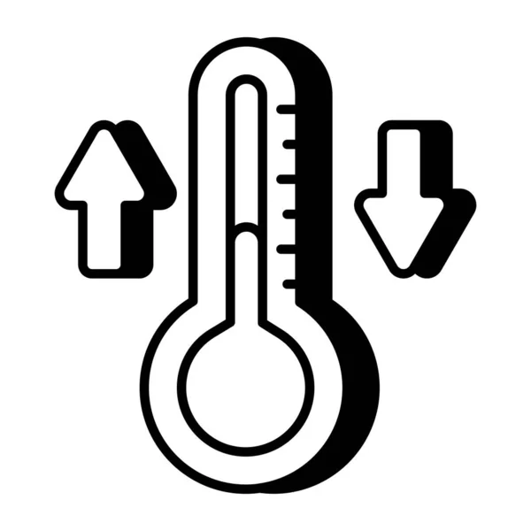 Σύγχρονο Εικονίδιο Σχεδιασμού Της Διακύμανσης Της Θερμοκρασίας — Διανυσματικό Αρχείο