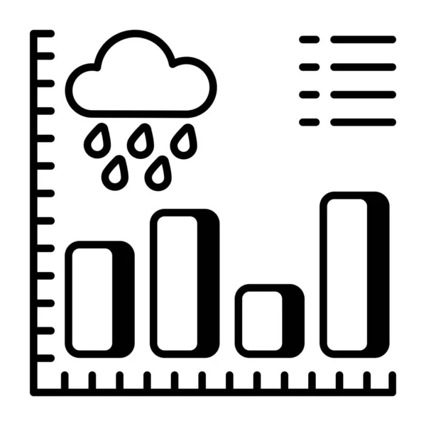 Унікальна Іконка Дизайну Метеорологічної Аналітики — стоковий вектор