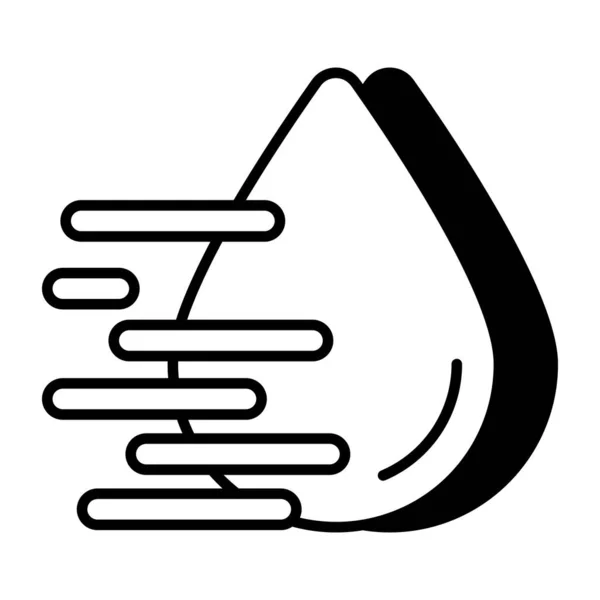 Редактируемый Дизайн Иконки Капли Дождя — стоковый вектор
