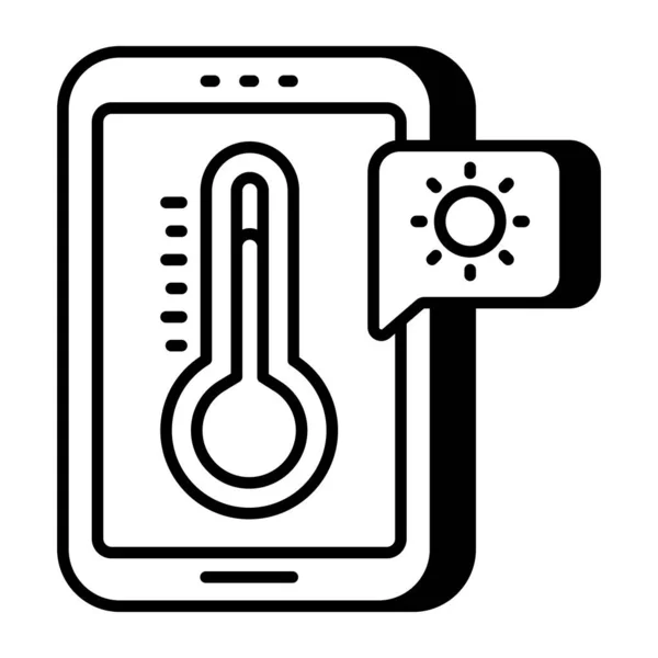 Mobile Meteorology Icon Premium Style — Stock Vector
