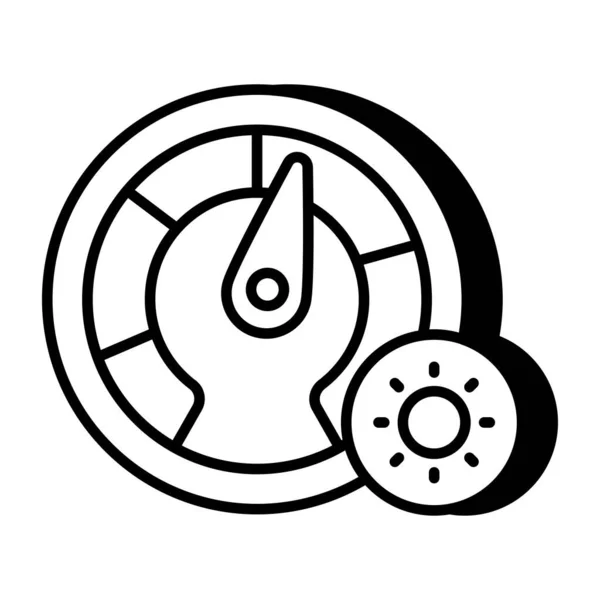 Icono Conceptual Diseño Plano Del Velocímetro — Vector de stock