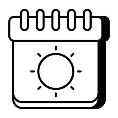 Düzenlenebilir kaliteye sahip hava takviminin modern tasarım simgesi 