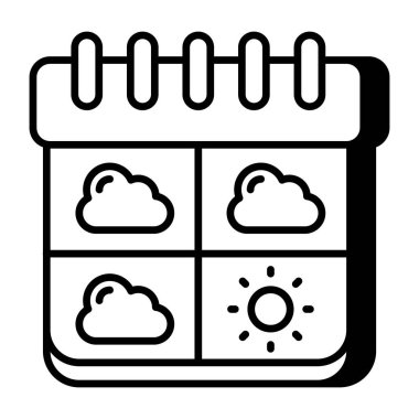 Hava takviminin bir simge tasarımı 