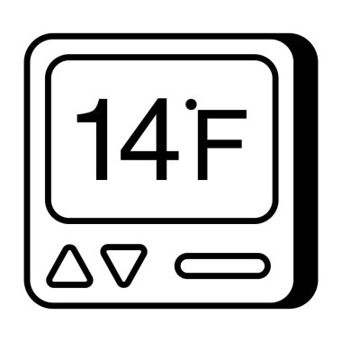 Termostatın yaratıcı tasarım simgesi 