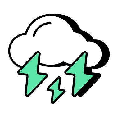 Gök gürültüsü simgesi mükemmel tasarlanmış