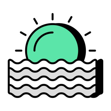 Günbatımının mükemmel tasarım simgesi 