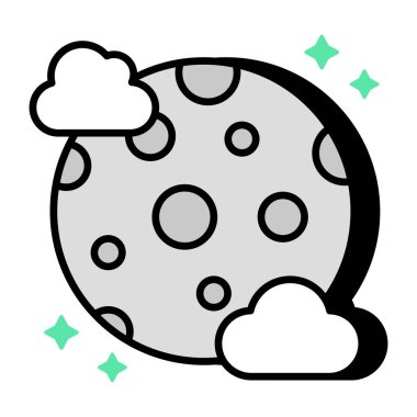 Bulutlu gecenin simge tasarımı 