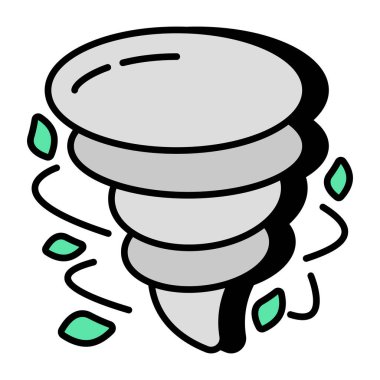 Kasırganın düz tasarım simgesi 