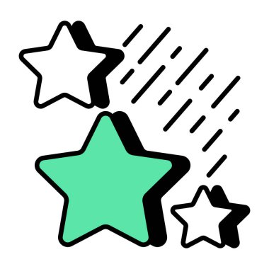 Parlayan yıldızların premium indirme simgesi