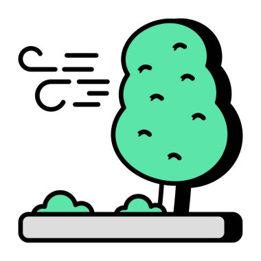 An editable design icon of conifer