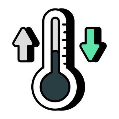 Modern design icon of temperature fluctuation 