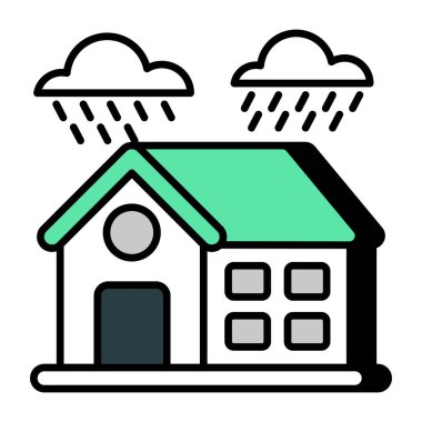 Kusursuz dizayn edilmiş yağmur ikonu