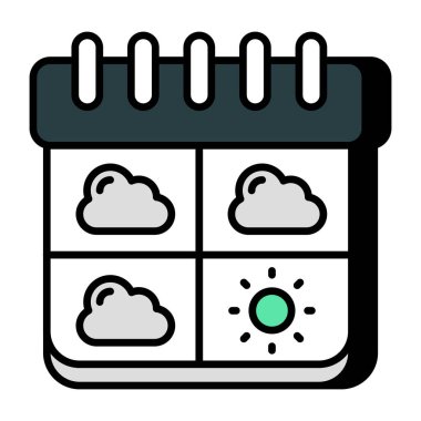 Hava takviminin bir simge tasarımı 