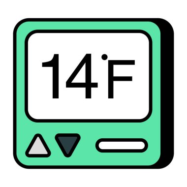 Termostatın yaratıcı tasarım simgesi 