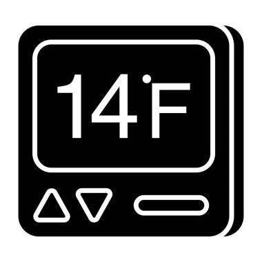 Termostatın yaratıcı tasarım simgesi 