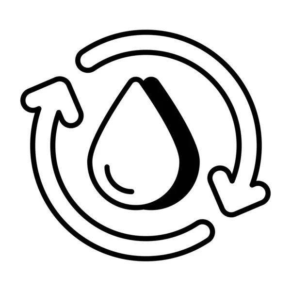 Редактируемый Иконка Дизайна Капель Воды — стоковый вектор