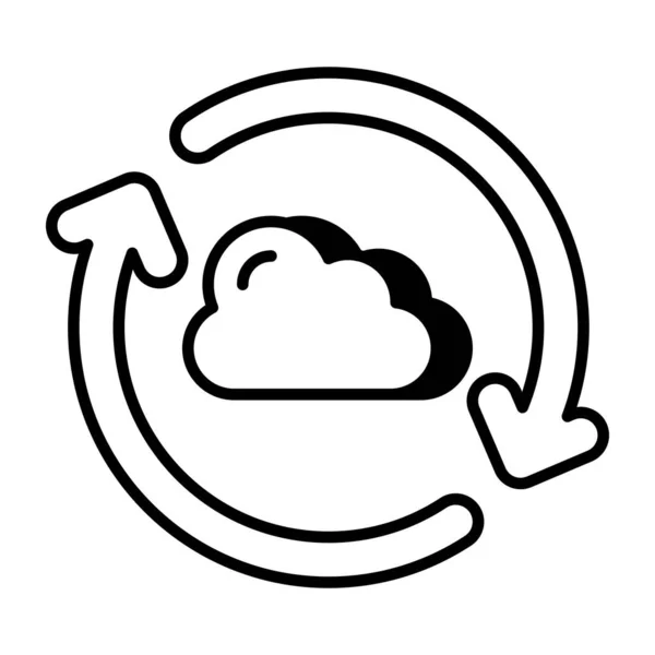 Unique Design Icon Cloud Update — 스톡 벡터