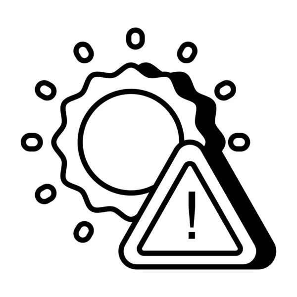 Vector Design Weather Alert Flat Icon — Stock Vector