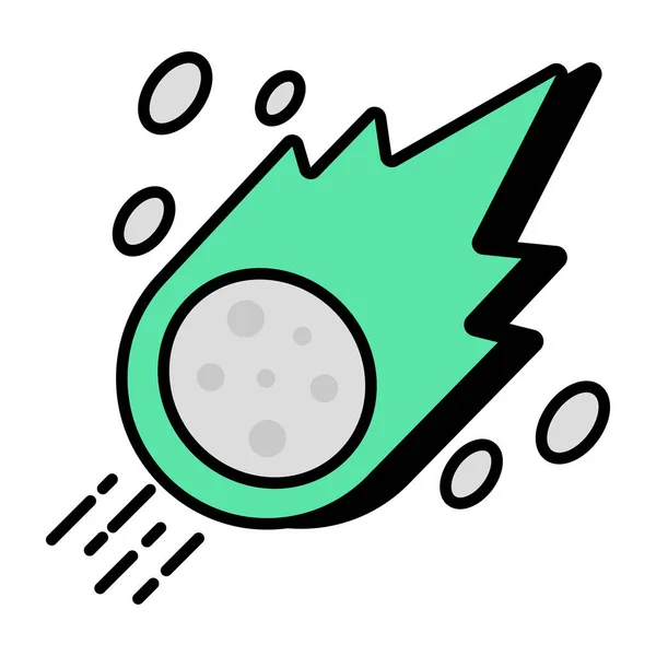 Icono Diseño Meteorito — Vector de stock