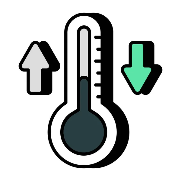 Сучасна Піктограма Дизайну Коливань Температури — стоковий вектор