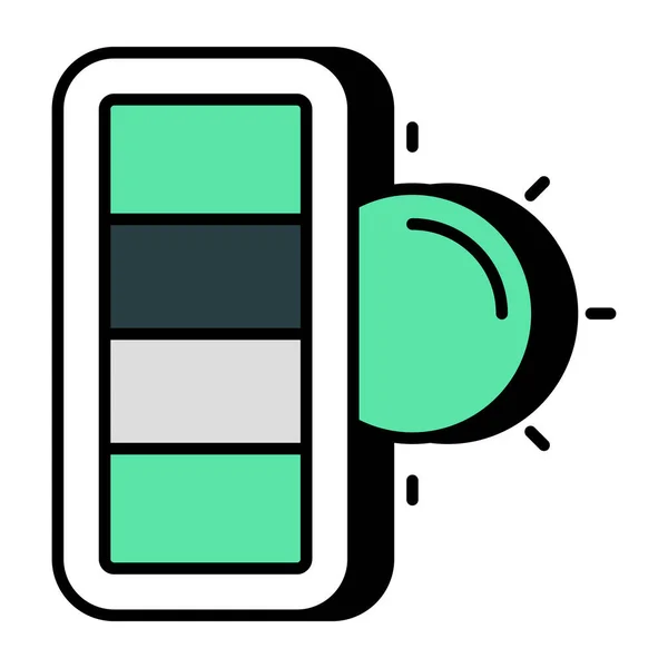Een Plat Ontwerp Icoon Van Zonnebatterij — Stockvector