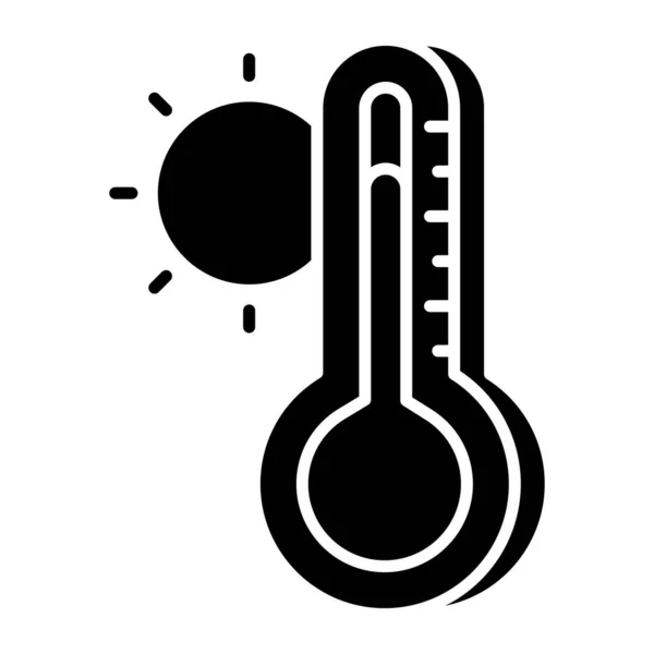 뜨거운 온도를 상징하는 디자인의 아이콘 — 스톡 벡터