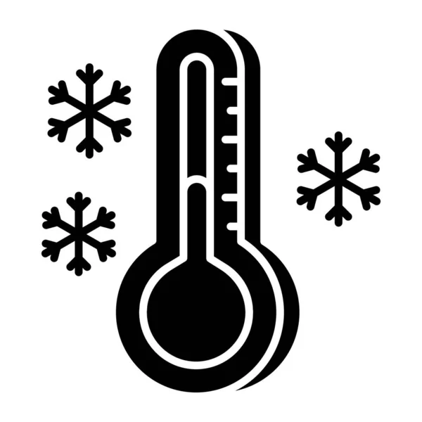 Moderne Design Ikone Der Kalten Temperatur — Stockvektor